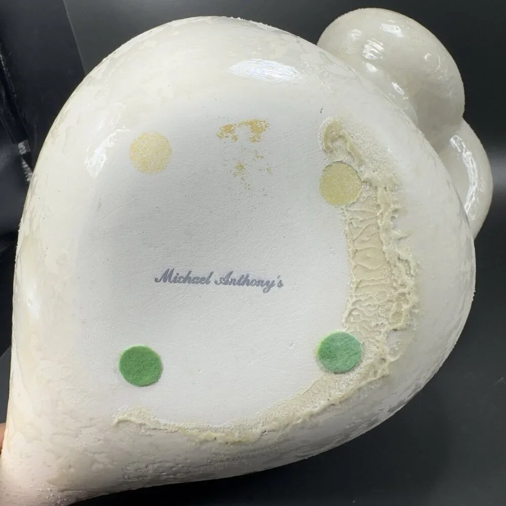 Vintage Michael Anthony Cracked Collection Ceramic Vase Sculpture Textured Decor